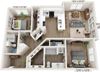 Two bedroom floor plan